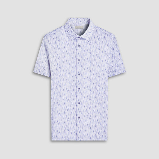 Bugatchi Milo Feather OoohCotton® Short-Sleeve Shirt Sand