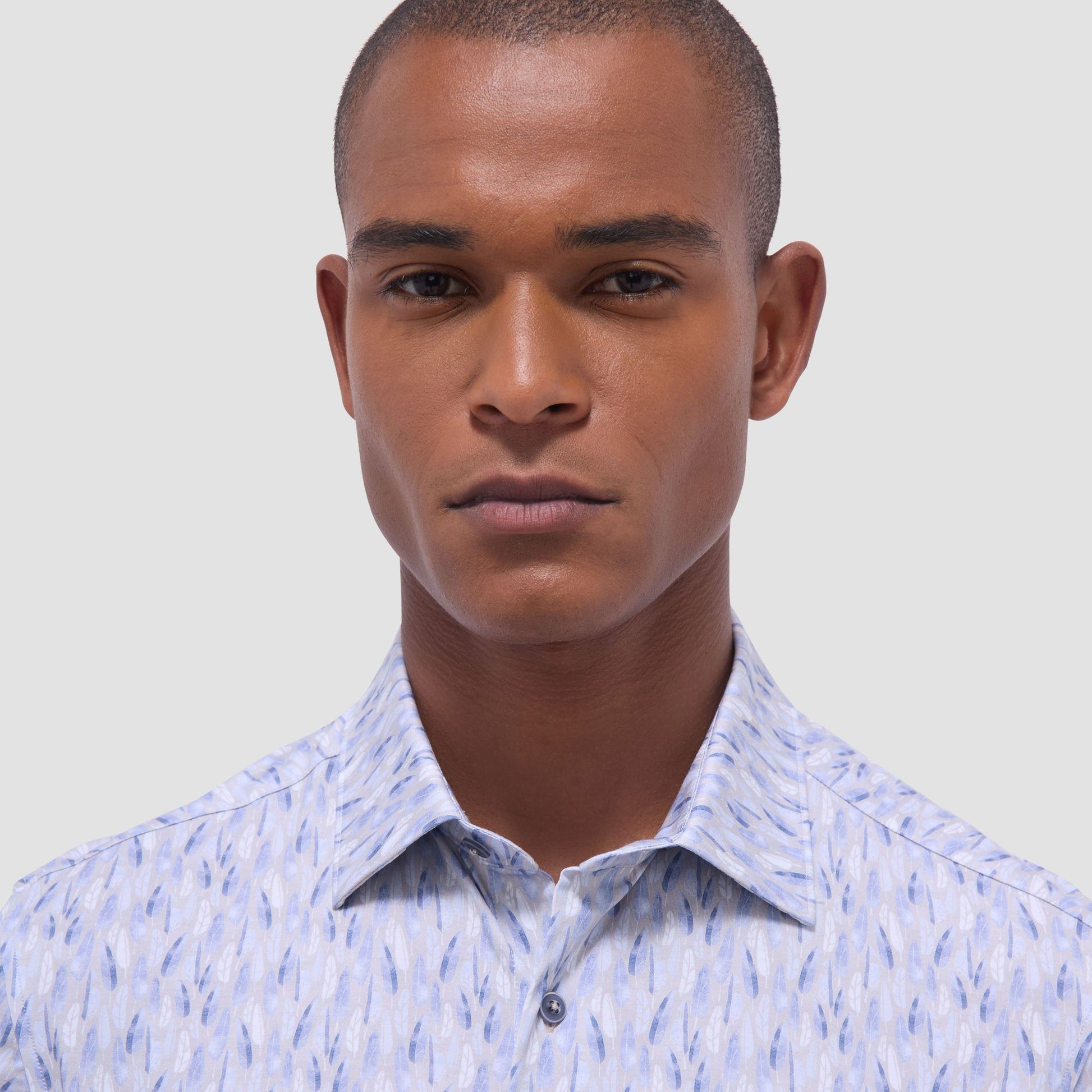 Bugatchi Milo Feather OoohCotton® Short-Sleeve Shirt Sand