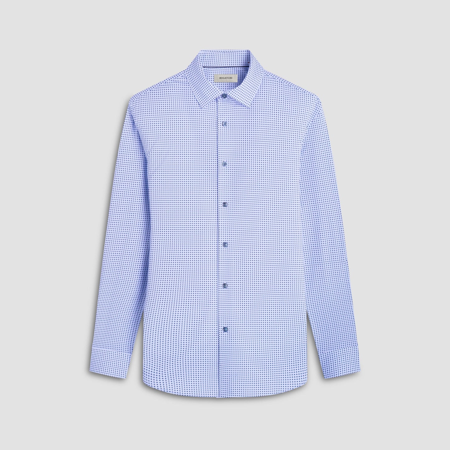 Bugatchi Jules Geometric OoohCotton® Shirt Air Blue