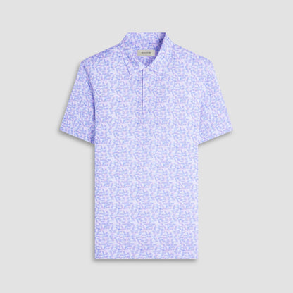 Bugatchi Victor Geometric OoohCotton® Polo Shirt Pink