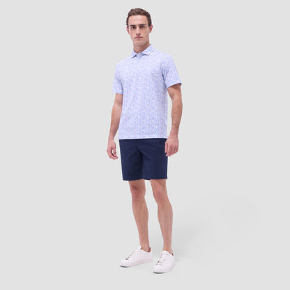 Bugatchi Victor Geometric OoohCotton® Polo Shirt Pink