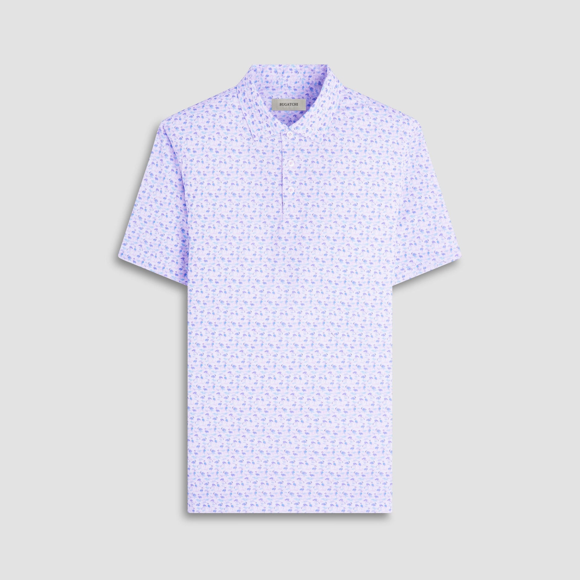 Bugatchi Victor Flamingo OoohCotton® Polo Shirt Pink