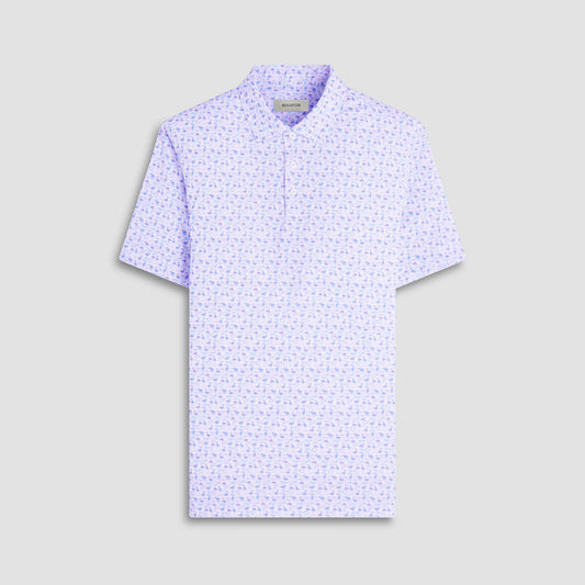 Bugatchi Victor Flamingo OoohCotton® Polo Shirt Pink