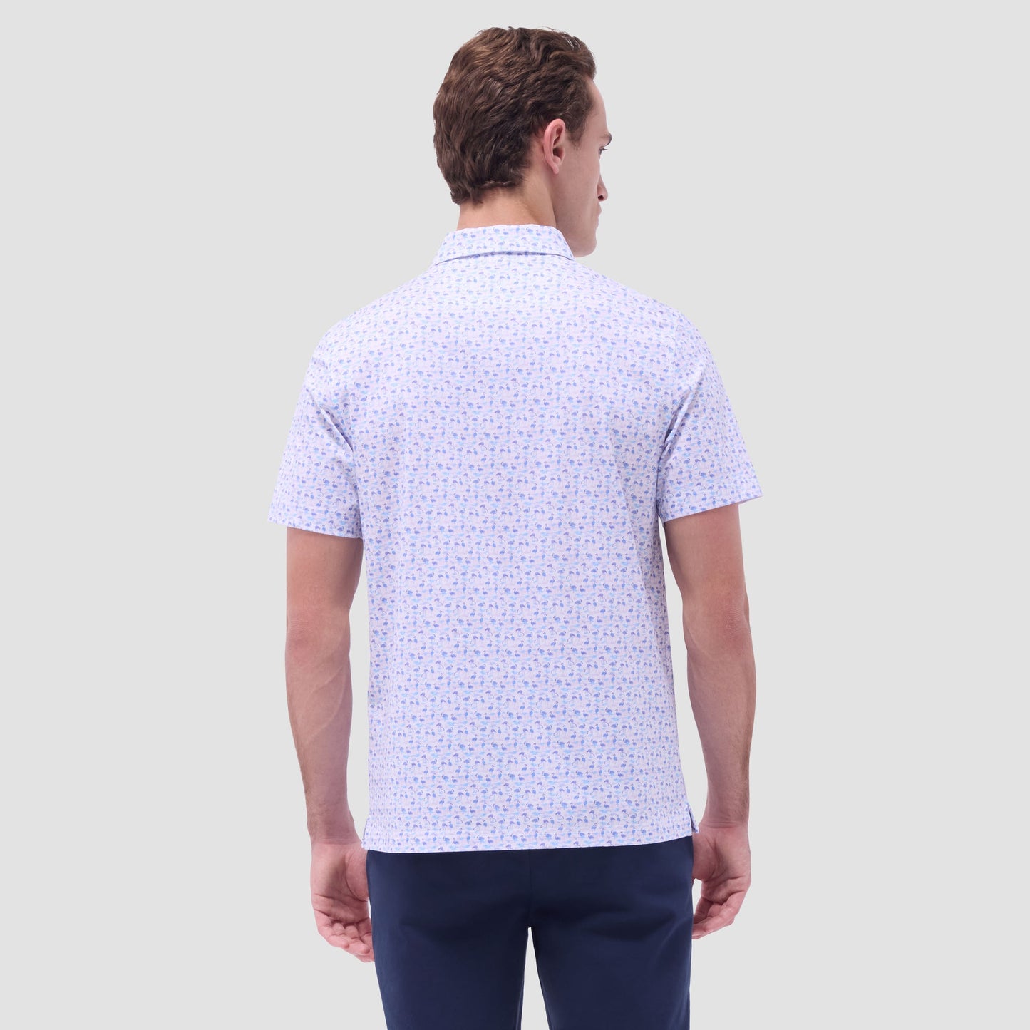 Bugatchi Victor Flamingo OoohCotton® Polo Shirt Pink