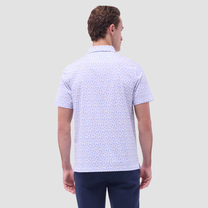 Bugatchi Victor Flamingo OoohCotton® Polo Shirt Pink