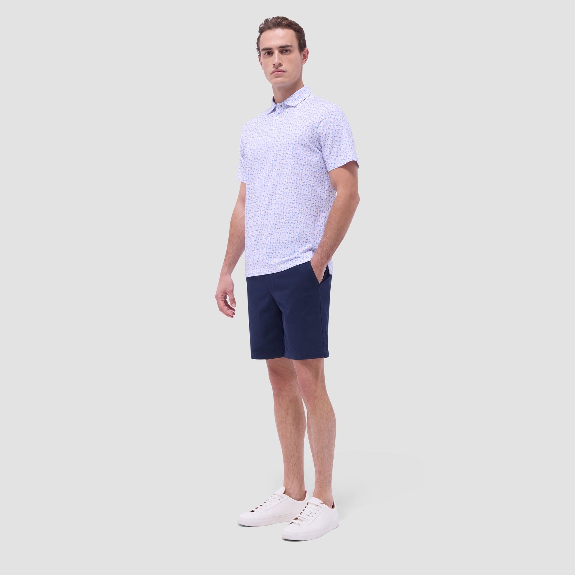 Bugatchi Victor Flamingo OoohCotton® Polo Shirt Pink