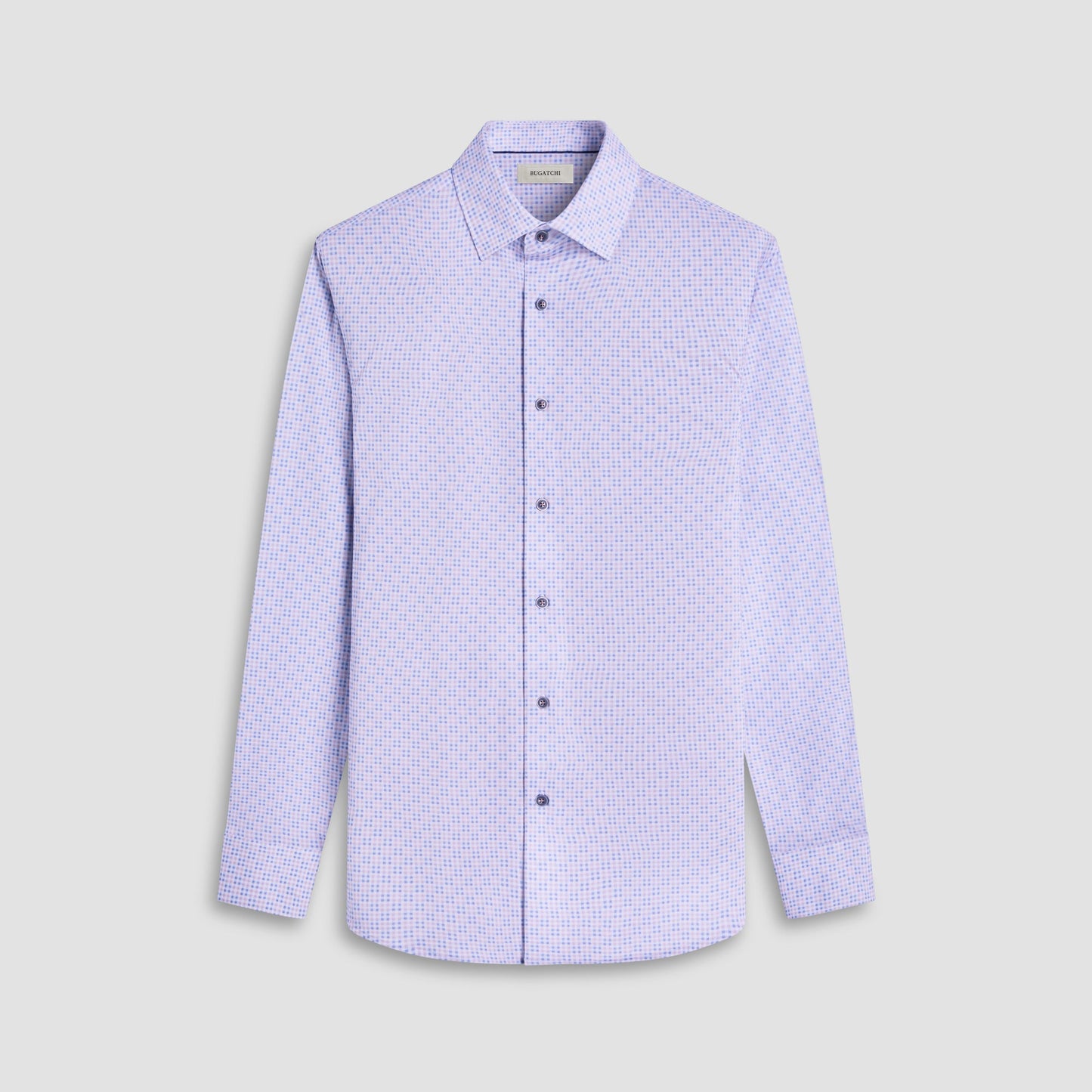 Bugatchi Jules Gingham Check OoohCotton® Shirt Dusty Pink