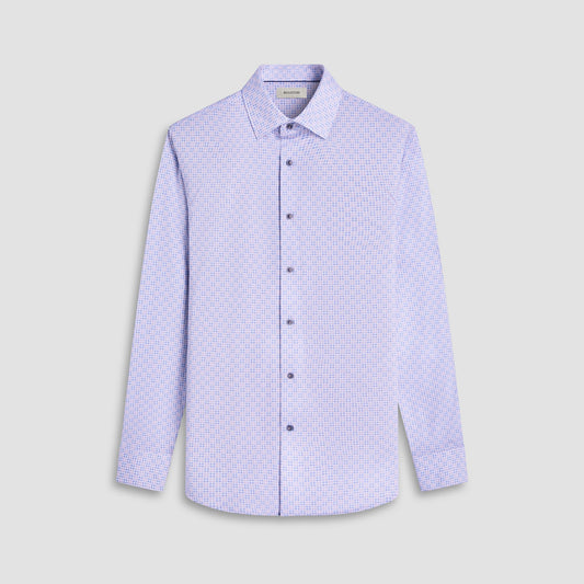 Bugatchi Jules Gingham Check OoohCotton® Shirt Dusty Pink
