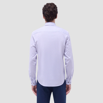 Bugatchi Jules Gingham Check OoohCotton® Shirt Dusty Pink