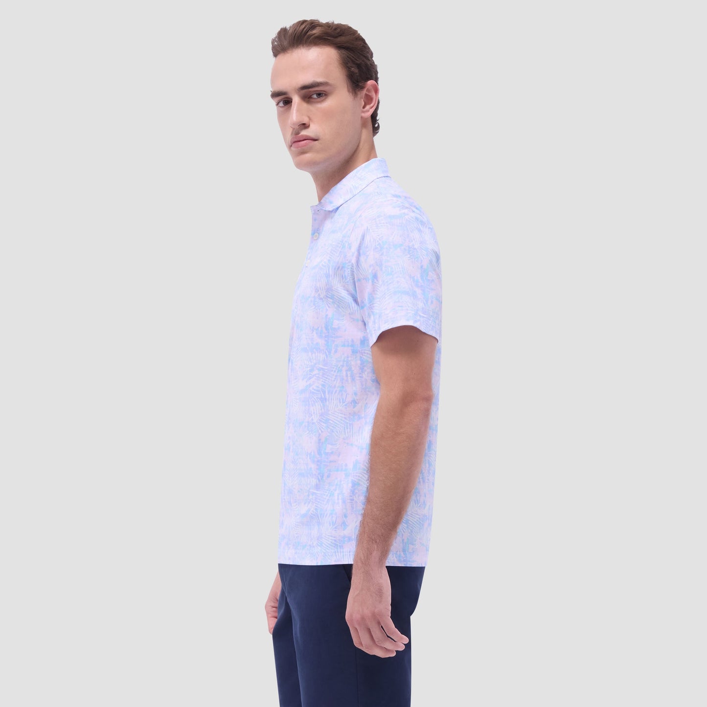 Bugatchi Victor Floral OoohCotton® Polo Shirt Pink