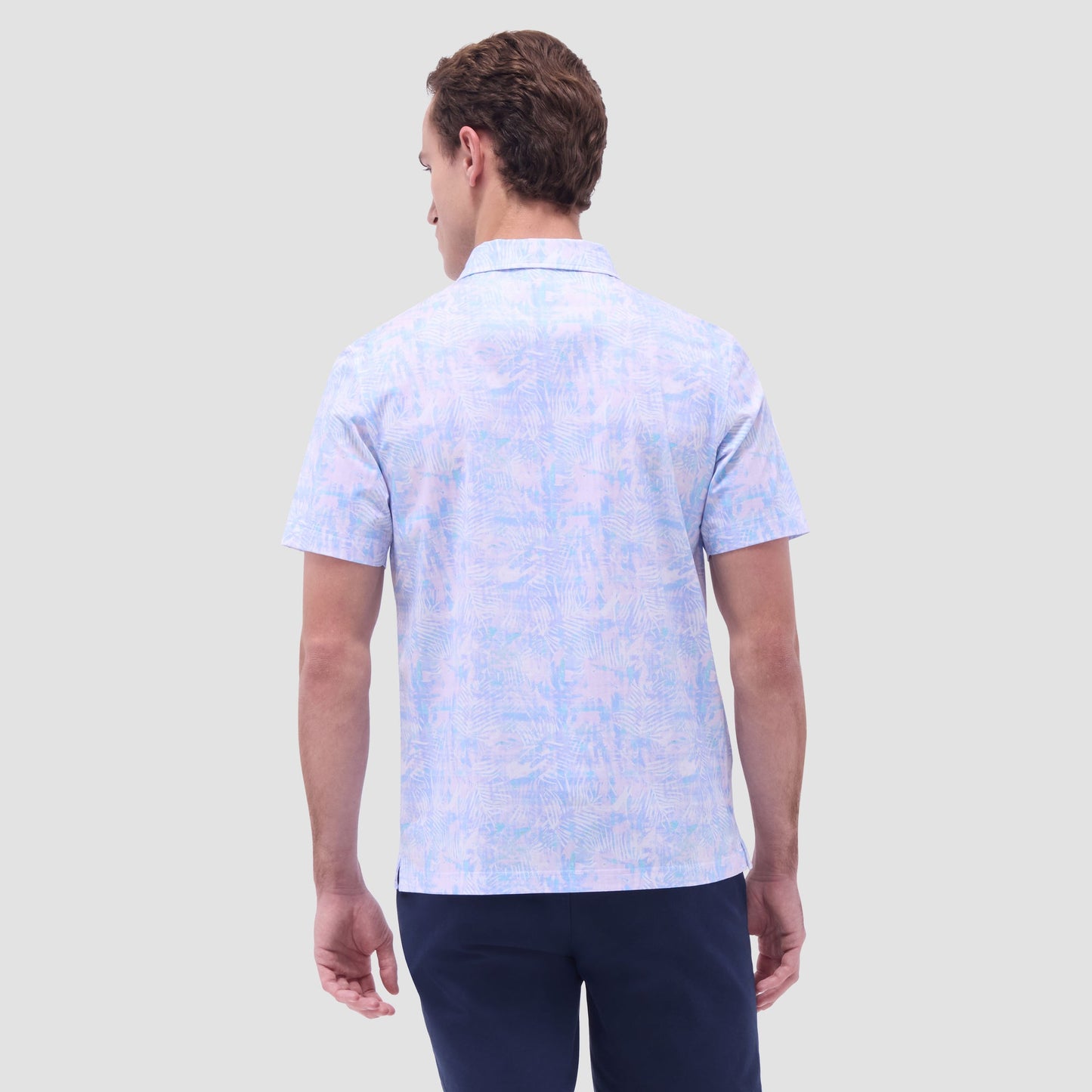 Bugatchi Victor Floral OoohCotton® Polo Shirt Pink