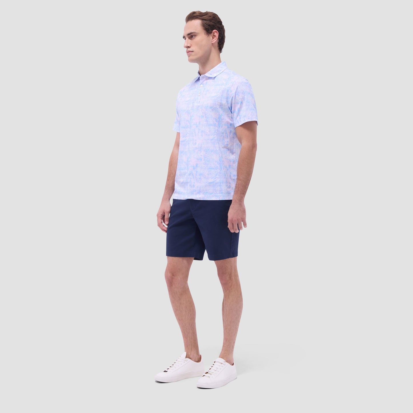 Bugatchi Victor Floral OoohCotton® Polo Shirt Pink