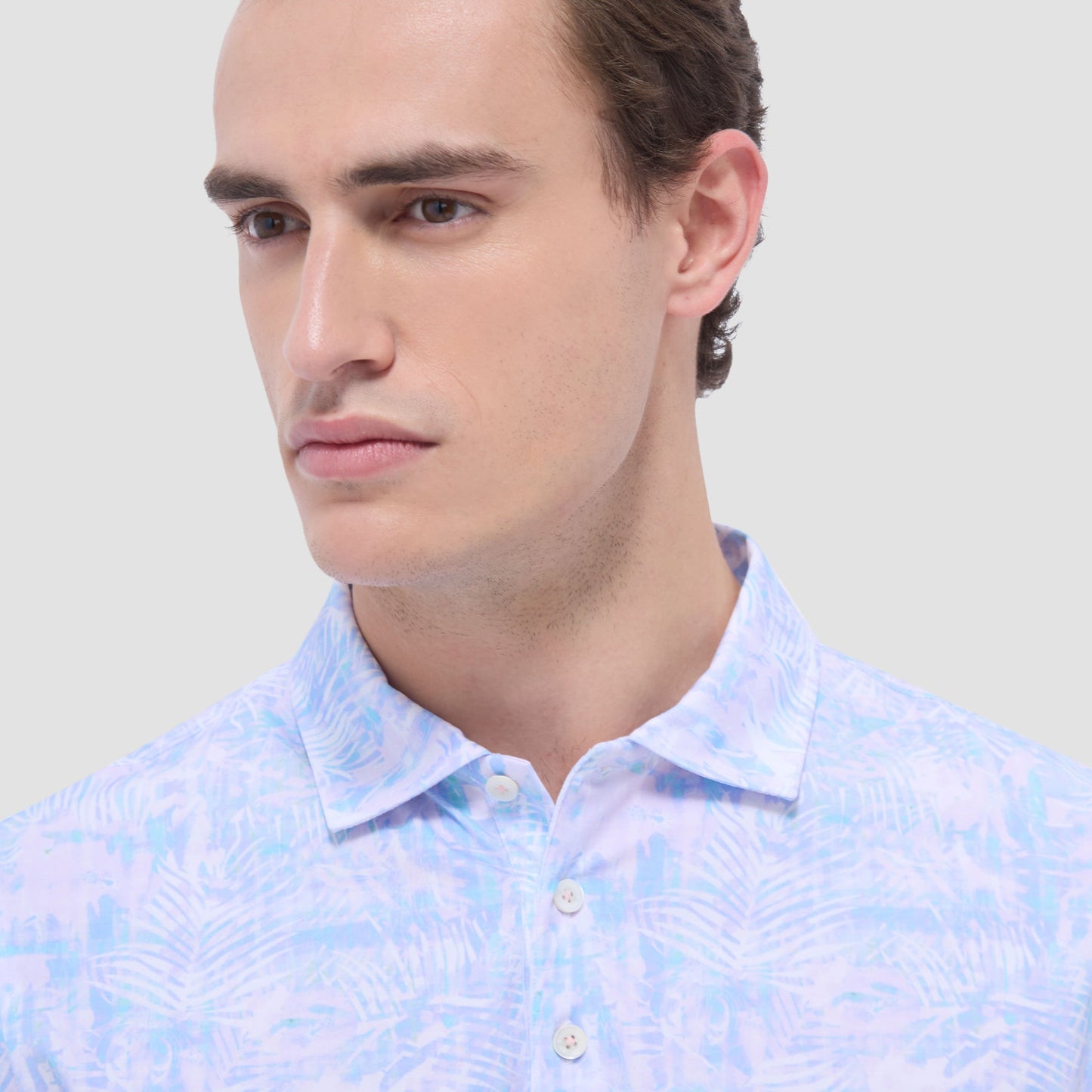 Bugatchi Victor Floral OoohCotton® Polo Shirt Pink