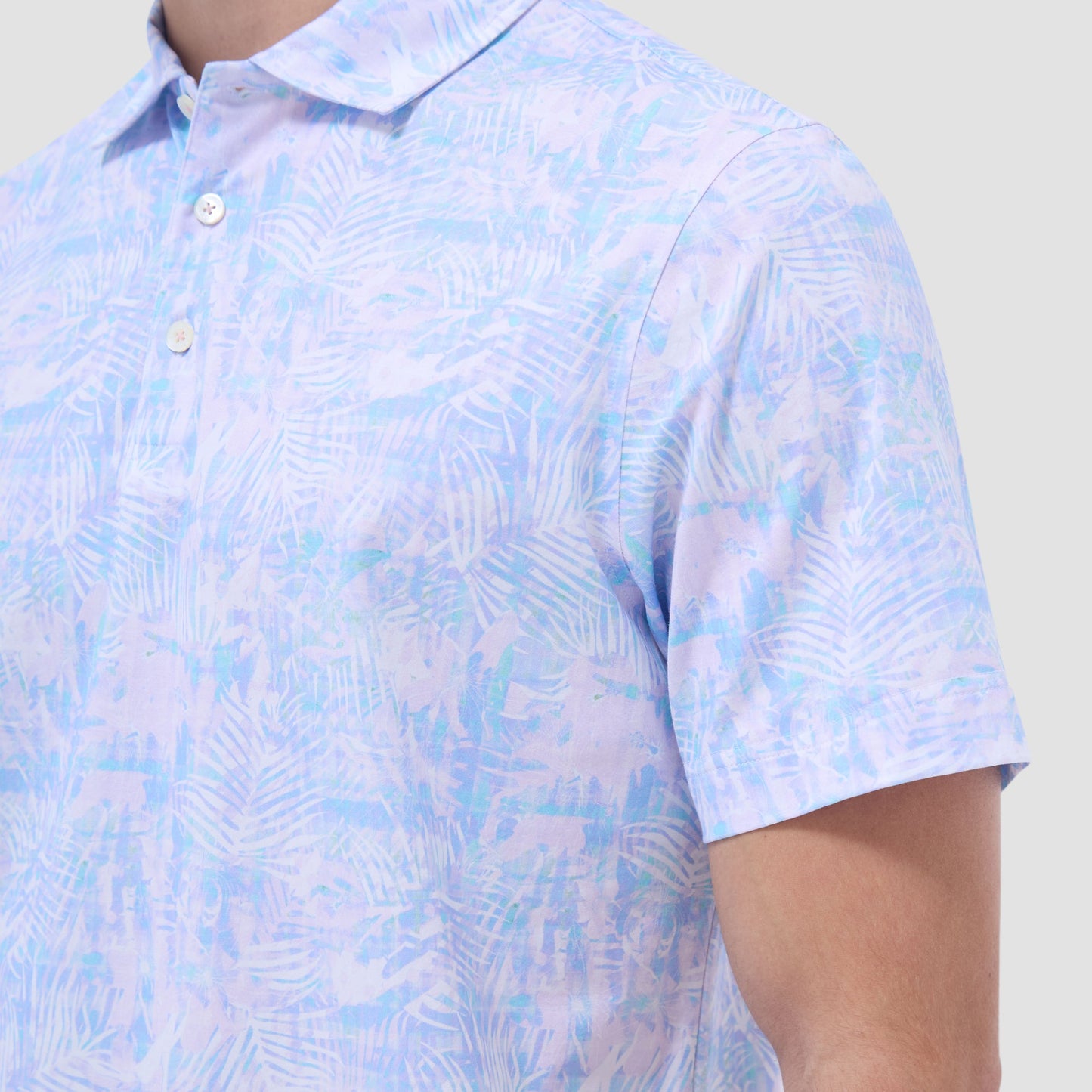 Bugatchi Victor Floral OoohCotton® Polo Shirt Pink