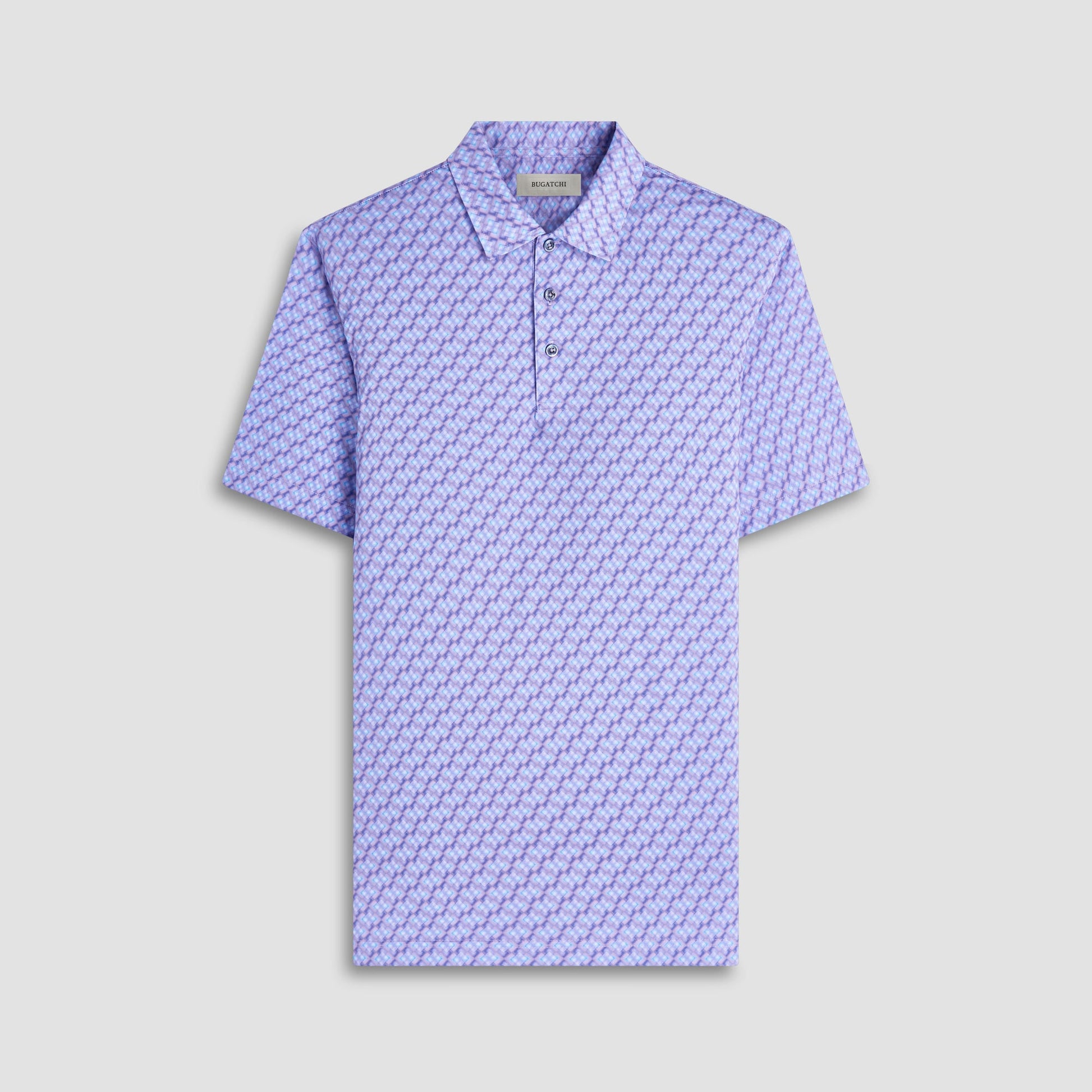 Bugatchi Victor Geometric OoohCotton® Polo Shirt Lilac