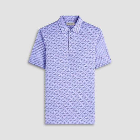 Bugatchi Victor Geometric OoohCotton® Polo Shirt Lilac