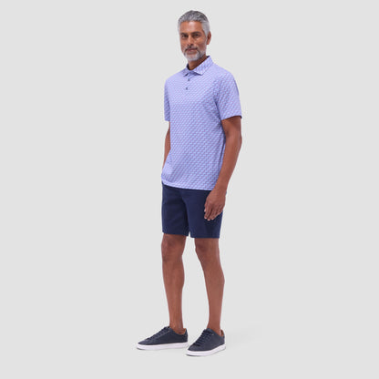 Bugatchi Victor Geometric OoohCotton® Polo Shirt Lilac