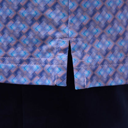 Bugatchi Victor Geometric OoohCotton® Polo Shirt Lilac