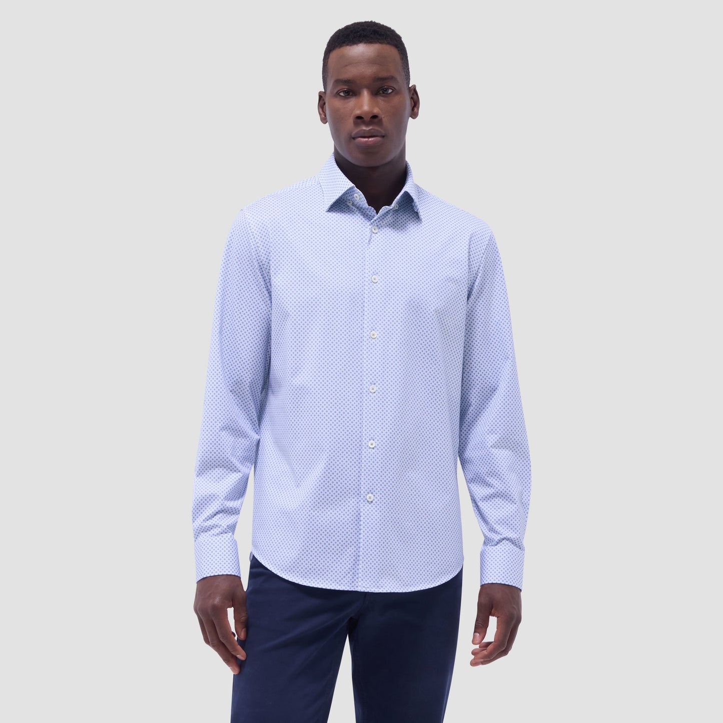 Bugatchi Jules Geometric OoohCotton® Shirt Shark