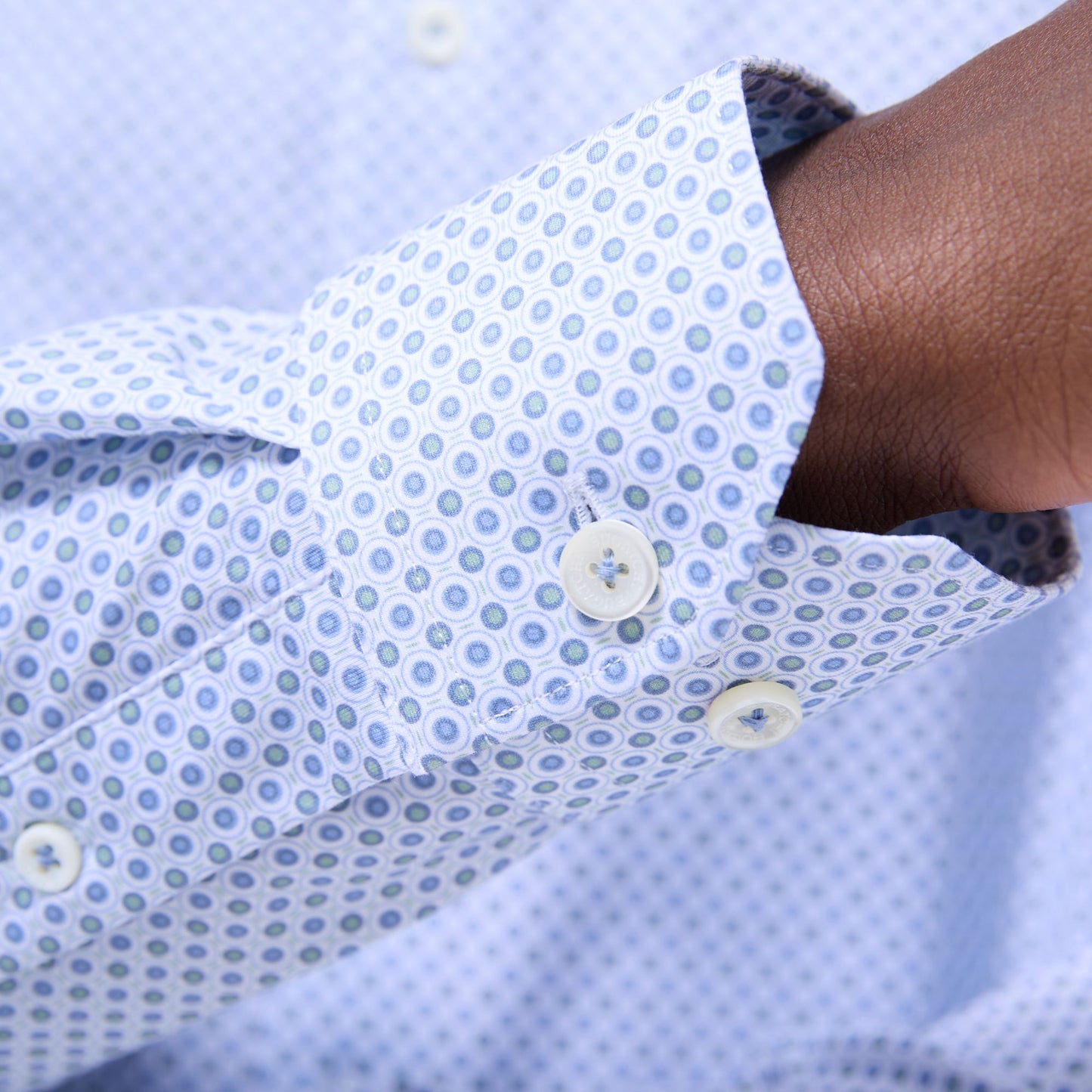 Bugatchi Jules Geometric OoohCotton® Shirt Shark