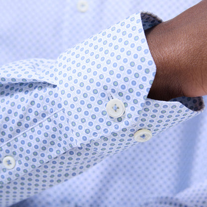 Bugatchi Jules Geometric OoohCotton® Shirt Shark