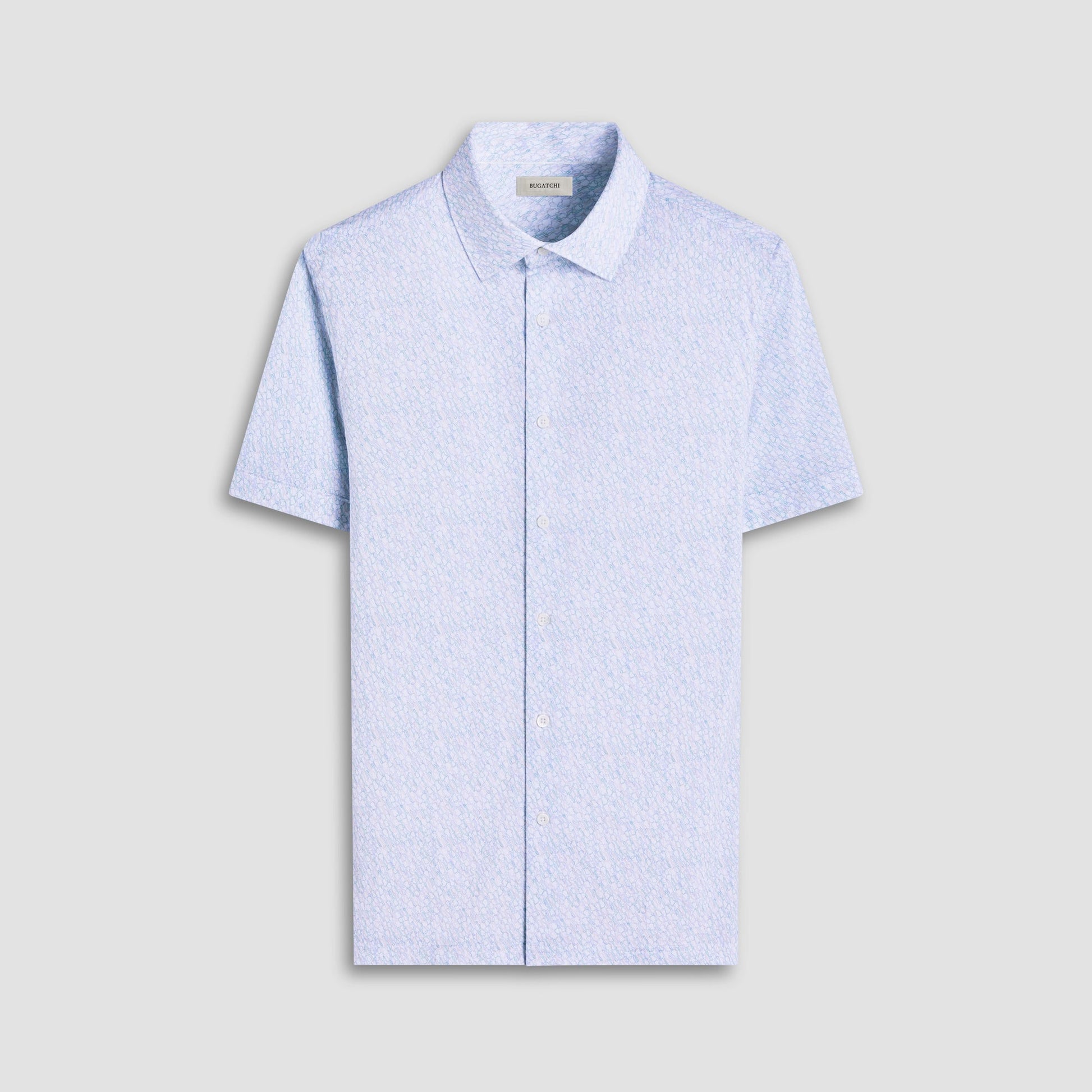 Bugatchi Milo Guitar OoohCotton® Short-Sleeve Shirt Menthol