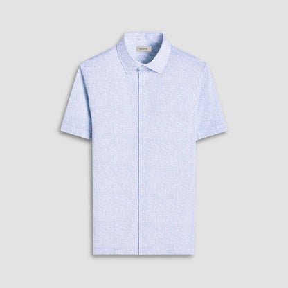 Bugatchi Milo Guitar OoohCotton® Short-Sleeve Shirt Menthol