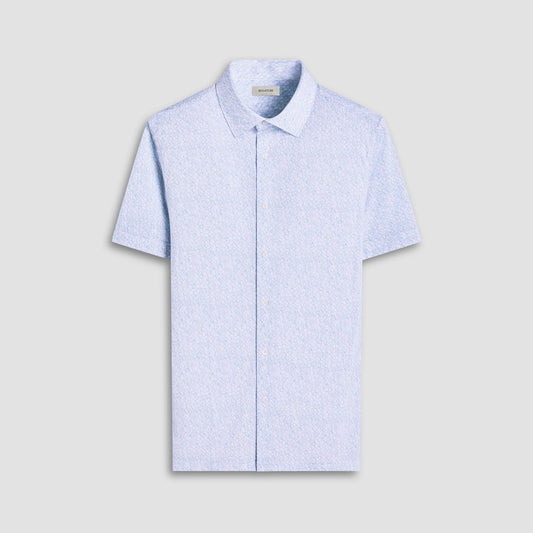 Bugatchi Milo Guitar OoohCotton® Short-Sleeve Shirt Menthol