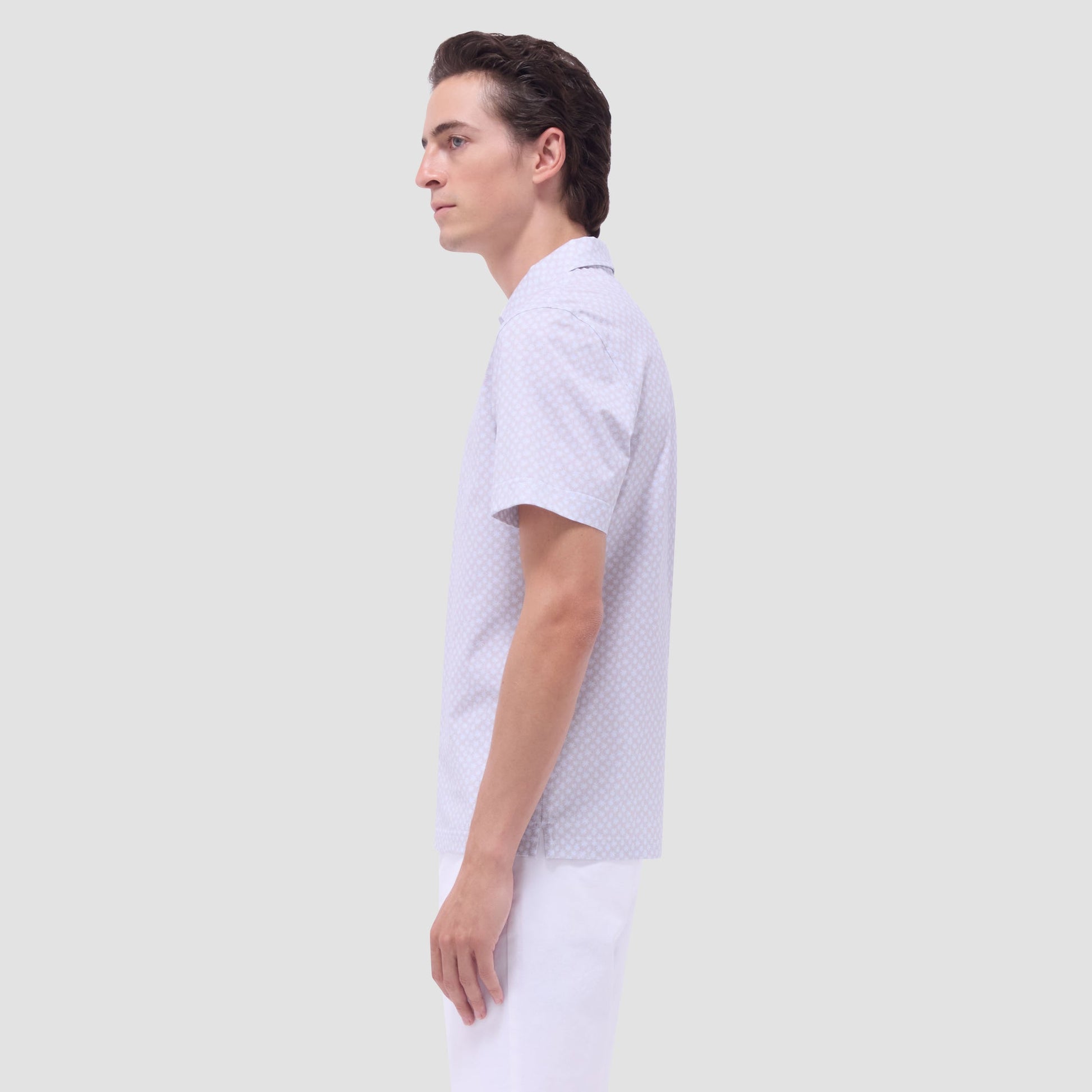 Bugatchi Victor Palm Tree OoohCotton® Polo Shirt Sand