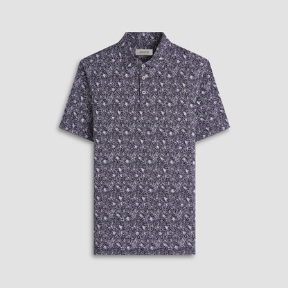 Bugatchi Victor Floral OoohCotton® Polo Shirt Black