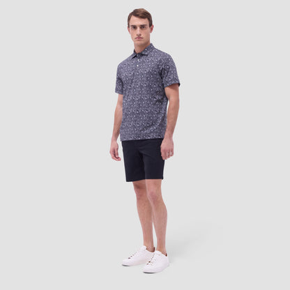 Bugatchi Victor Floral OoohCotton® Polo Shirt Black
