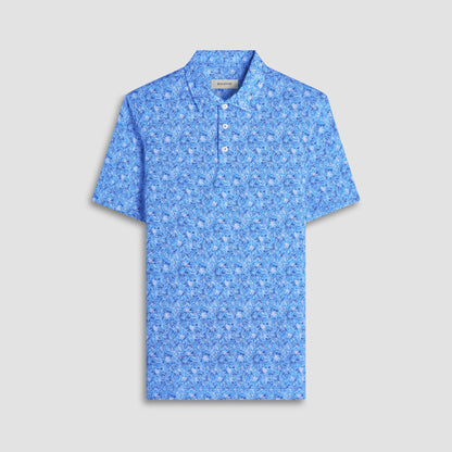Bugatchi Victor Floral OoohCotton® Polo Shirt Classic Blue