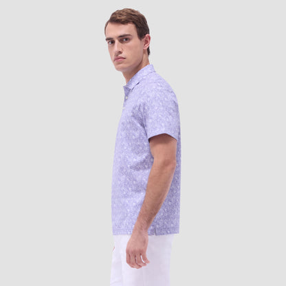 Bugatchi Victor Floral OoohCotton® Polo Shirt Lilac