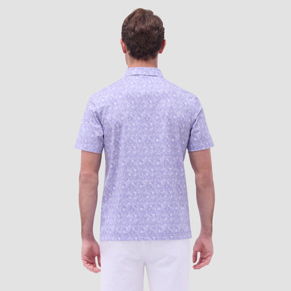 Bugatchi Victor Floral OoohCotton® Polo Shirt Lilac