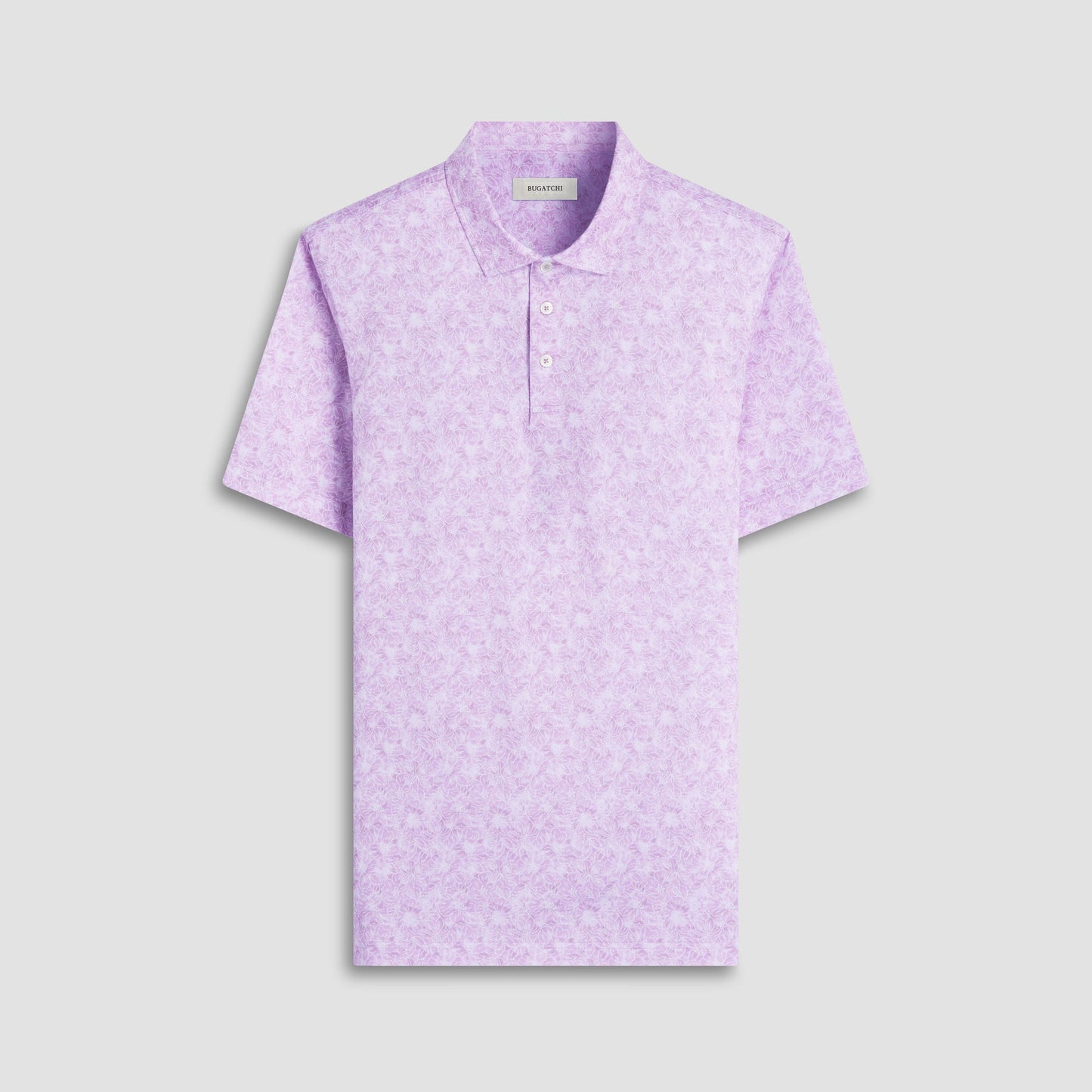 Bugatchi Victor Floral OoohCotton® Polo Shirt Pink