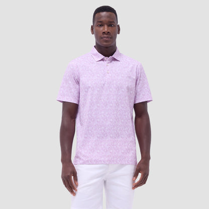 Bugatchi Victor Floral OoohCotton® Polo Shirt Pink