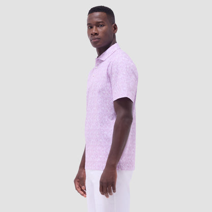 Bugatchi Victor Floral OoohCotton® Polo Shirt Pink