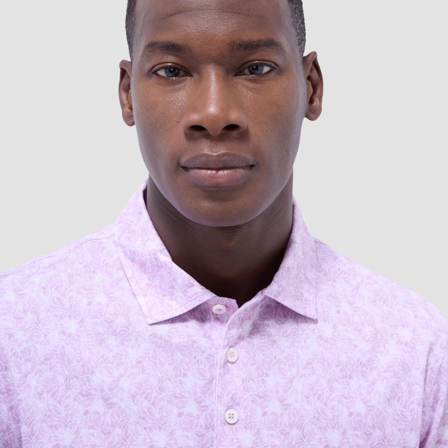 Bugatchi Victor Floral OoohCotton® Polo Shirt Pink
