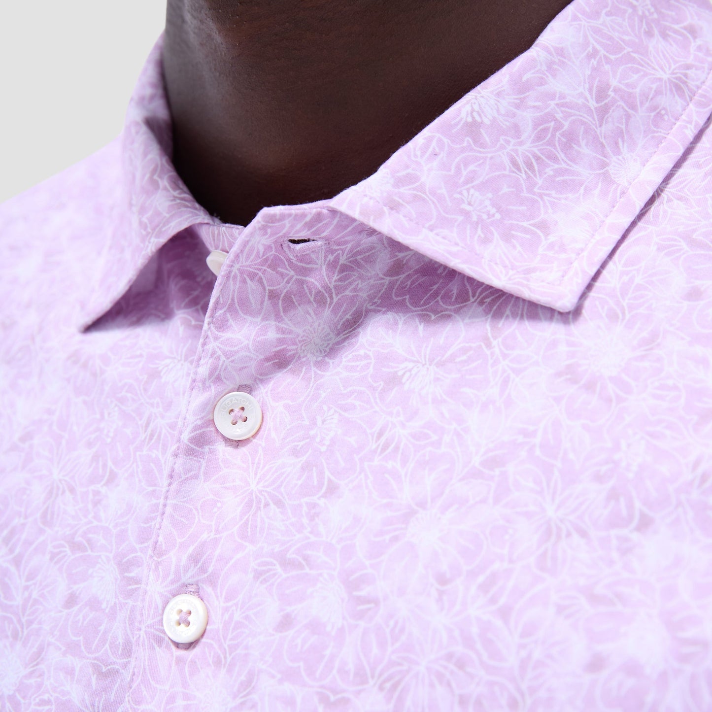 Bugatchi Victor Floral OoohCotton® Polo Shirt Pink