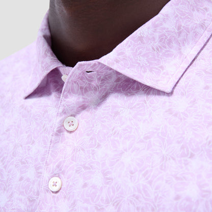 Bugatchi Victor Floral OoohCotton® Polo Shirt Pink