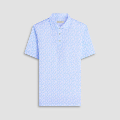 Bugatchi Victor Palm Tree OoohCotton® Polo Shirt Ice