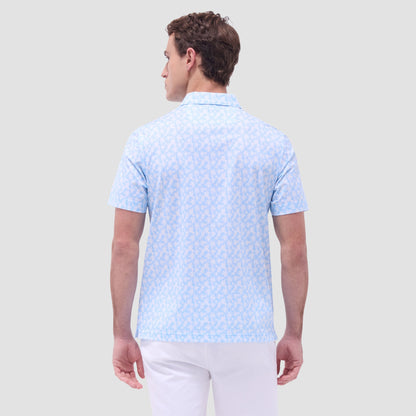 Bugatchi Victor Palm Tree OoohCotton® Polo Shirt Ice