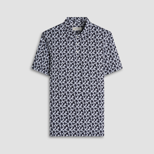 Bugatchi Victor Palm Tree OoohCotton® Polo Shirt Navy