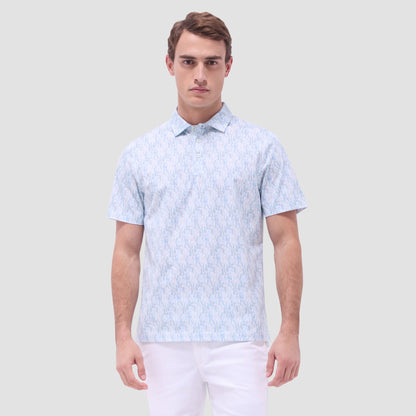 Bugatchi Victor Fruit Print OoohCotton® Polo Shirt Menthol