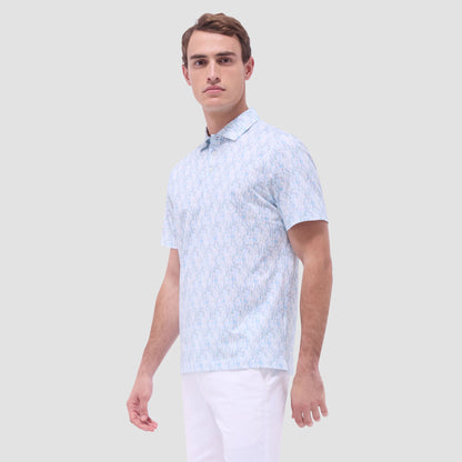 Bugatchi Victor Fruit Print OoohCotton® Polo Shirt Menthol