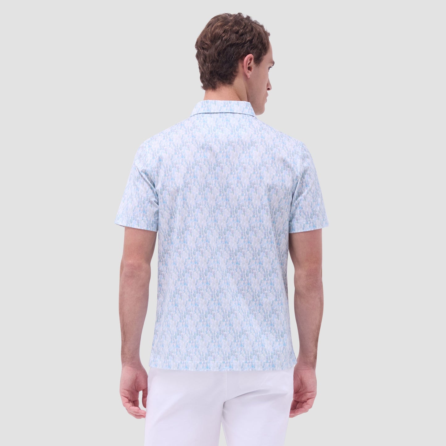 Bugatchi Victor Fruit Print OoohCotton® Polo Shirt Menthol
