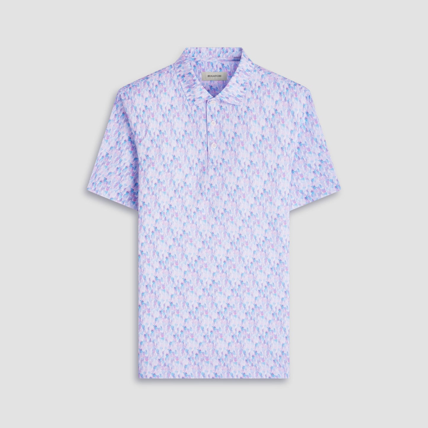 Bugatchi Victor Fruit Print OoohCotton® Polo Shirt Pink