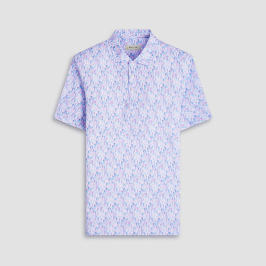 Bugatchi Victor Fruit Print OoohCotton® Polo Shirt Pink