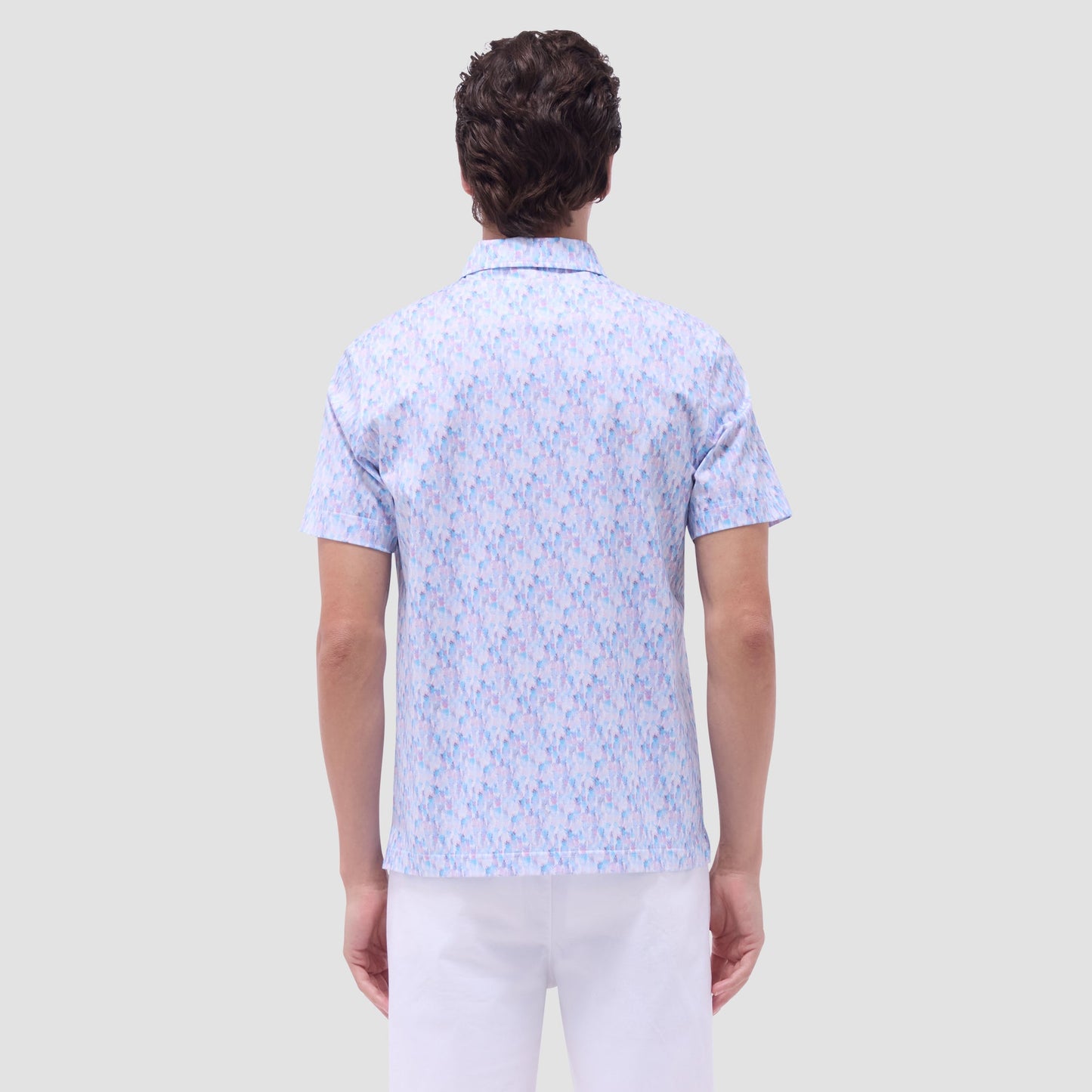 Bugatchi Victor Fruit Print OoohCotton® Polo Shirt Pink