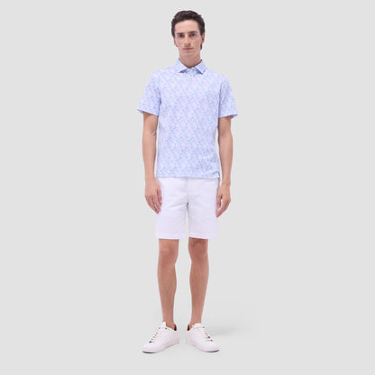 Bugatchi Victor Fruit Print OoohCotton® Polo Shirt Pink